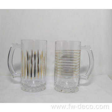 330ml glasses beer cup mugs with decal